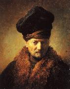 REMBRANDT Harmenszoon van Rijn Bust of an Old Man in a Fur Cap fj Germany oil painting reproduction